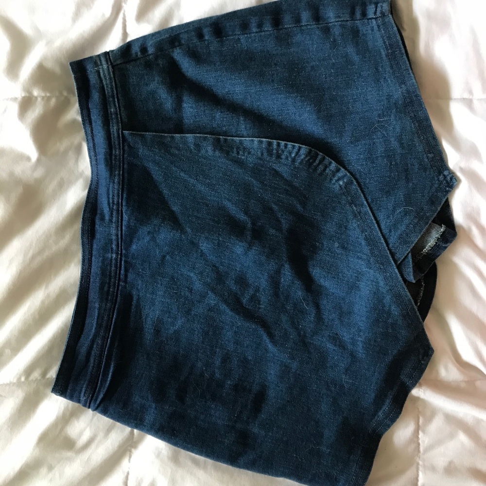 Cute denim wrap shorts !